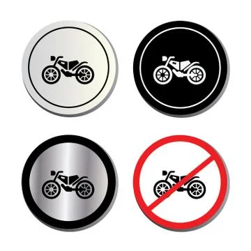 Motorcycle label Stock Illustration