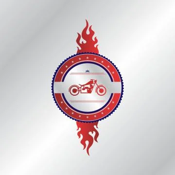 Motorcycle label sticker Illustration