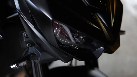 Motorcycle led lights on Stock Footage 128661458