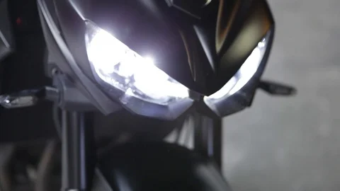 Motorcycle led lights on Stock Footage 128661561