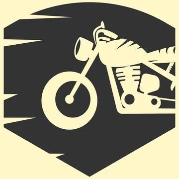 Motorcycle logo vector illustration design Illustrazione stock