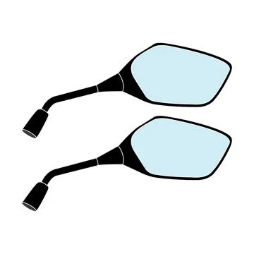Motorcycle mirror icon Illustrazione stock