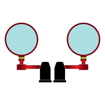 Motorcycle mirror icon Illustrazione stock