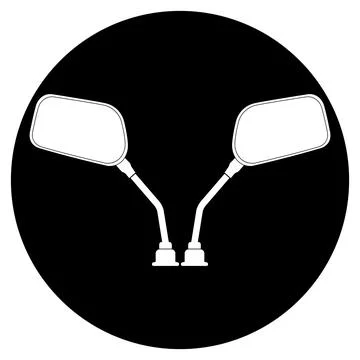 Motorcycle mirror icon Stock Illustration