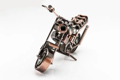 A motorcycle model on the white background Stock Photos