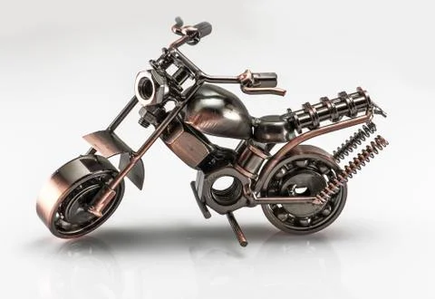 A motorcycle model on the white background Foto stock