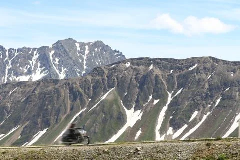 Motorcycle motion blur Stock Photos