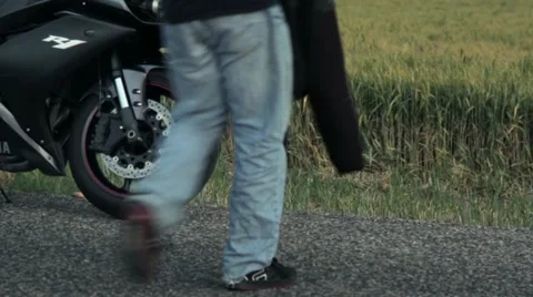 Motorcycle Mount Stock Footage