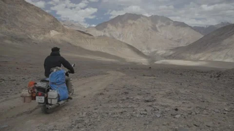 Motorcycle in mountain Stock Footage 59157082