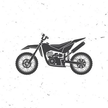 Motorcycle for mountain hill. Vector illustration. Sport motorbike for extr.. Stock Illustration