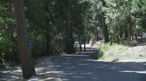 Motorcycle on mountain road Stock Footage 23392358