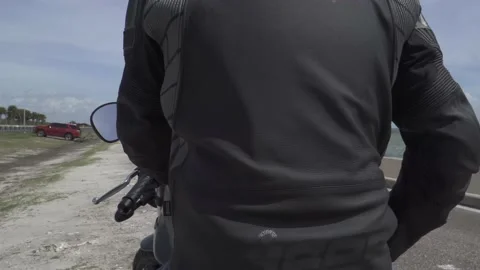 Motorcycle By Ocean Vídeos de archivo 168632859