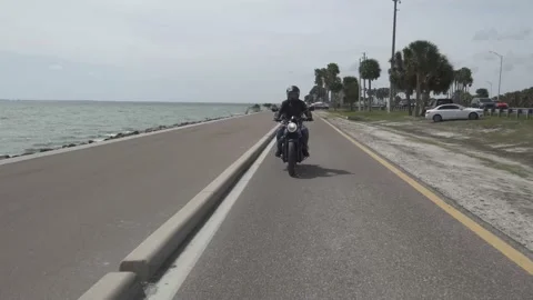 Motorcycle Ocean Ride Video stock 168632767