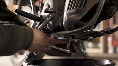 Motorcycle Oil Change Stock Footage 288118148