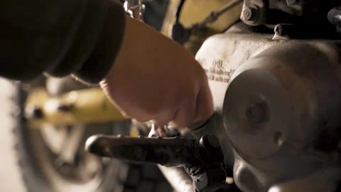 Motorcycle Oil Change Stock Footage 288118306