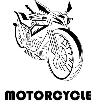 Motorcycle Outline Logo Vector File Illustrazione stock