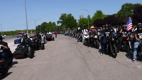 Motorcycle Parade. Stock Footage 219885174