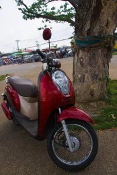 Motorcycle parked Stock Photos