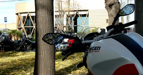 Motorcycle Parking Video stock 97322488