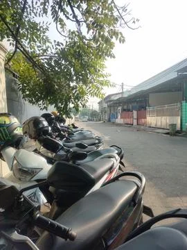 Motorcycle Parking Only Stock Photos