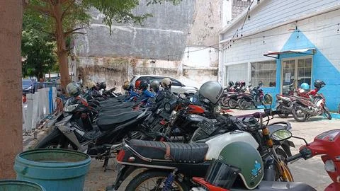 Motorcycle Parking Stock Photos