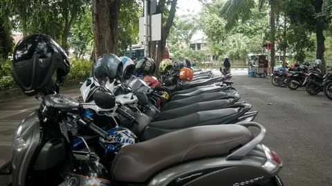 Motorcycle Parking Foto stock