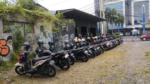 Motorcycle Parking Stock Photos