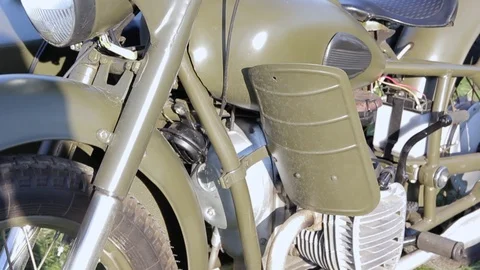 Motorcycle parts close-up Stock Footage 89490723