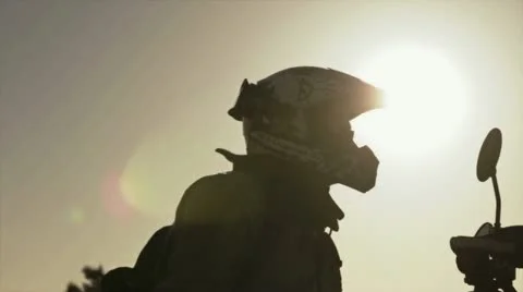 Motorcycle pilot Stock-Footage 10946037