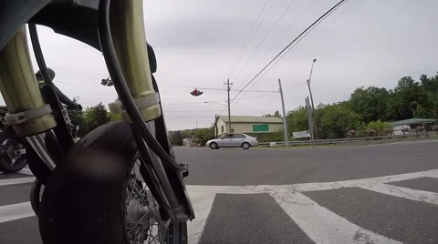Motorcycle pov low angle driving Stock Footage 56565237