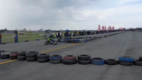 Motorcycle race champion Stock Footage 229682020