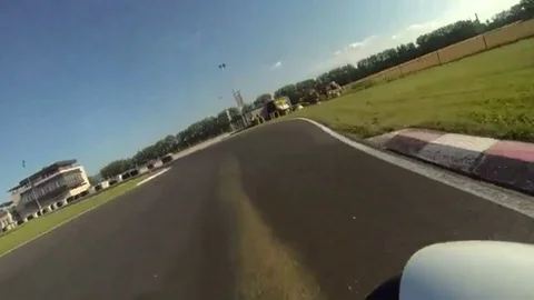 Motorcycle Raceland Front View Stock Footage 98560095