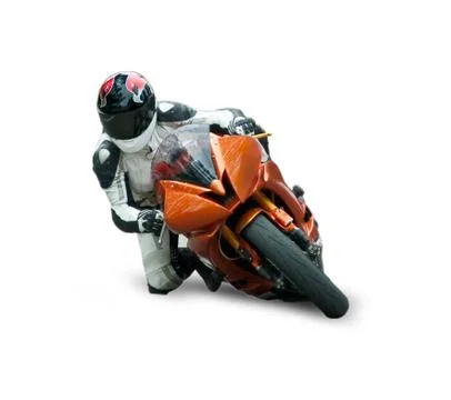 Motorcycle racer Stock Photos