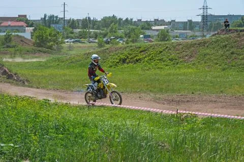 Motorcycle racer Stock Photos