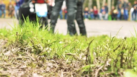 Motorcycle on the racetrack Stock Footage 90371115