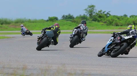 Motorcycle racing in circuit Video stock 53843390