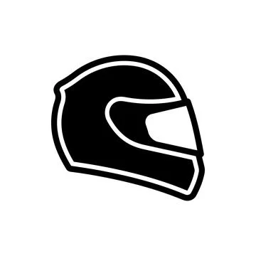 Motorcycle Racing Helmet Vector Graphic Icon Isolated on a Plain White Back.. イラスト素材