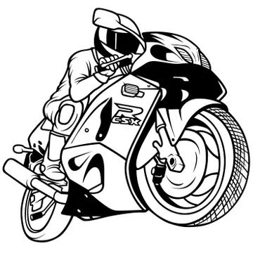 Motorcycle Racing Stock Illustration