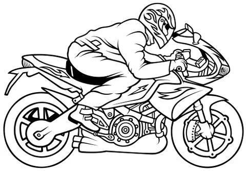 Motorcycle Racing Stock Illustration