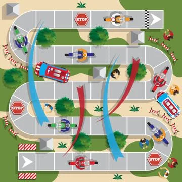 Motorcycle Racing. Stock Illustration
