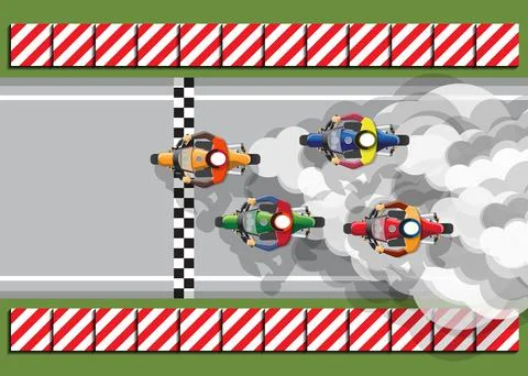 Motorcycle racing. Stock Illustration