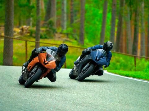 Motorcycle racing Stock Photos