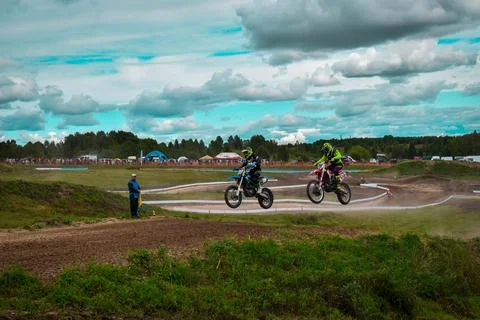 Motorcycle racing Stock Photos