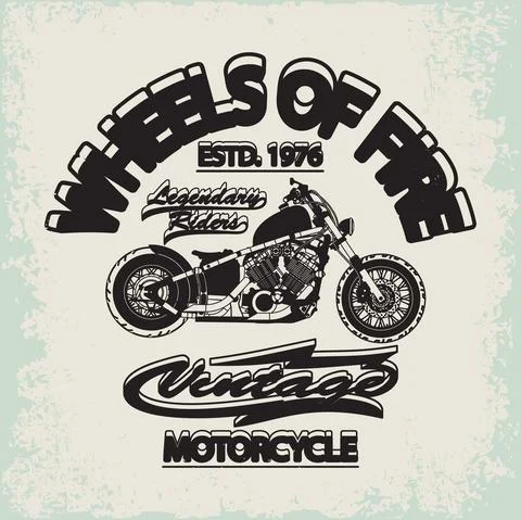 Motorcycle Racing Typography Graphics Stock Illustration