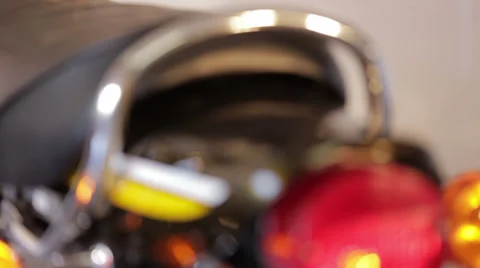 Motorcycle rail pan from back to front Stock Footage 34333193