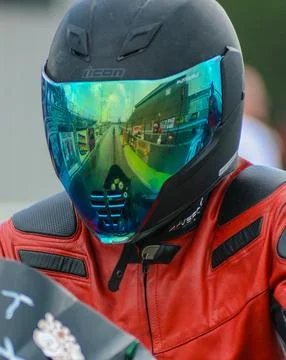 Motorcycle ready to race Stock Photos