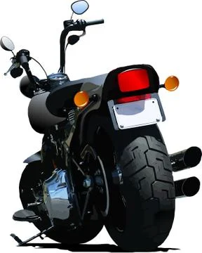 Motorcycle rear-side  view. Vector illustration Illustrazione stock