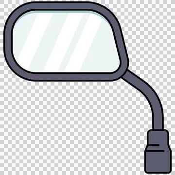 Motorcycle rear view side mirror Stock Illustration