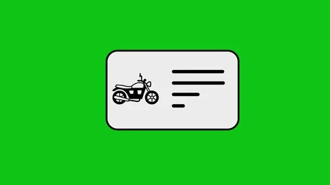 Motorcycle registration document checklist animation on green screen backgr.. Stock Footage 346497314