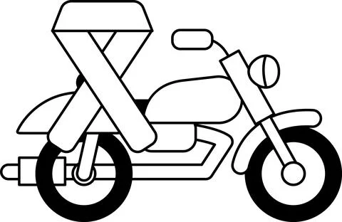 A motorcycle with a ribbon on it Stock Illustration